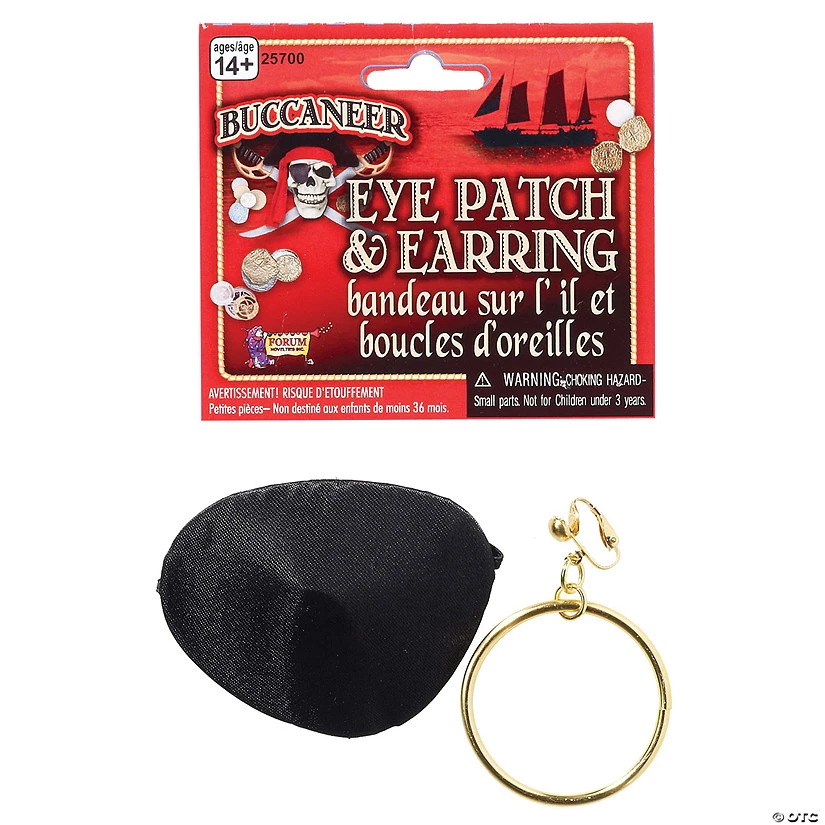Pirate Patch And Earring Set 1 Pirate Patch And Earring Set