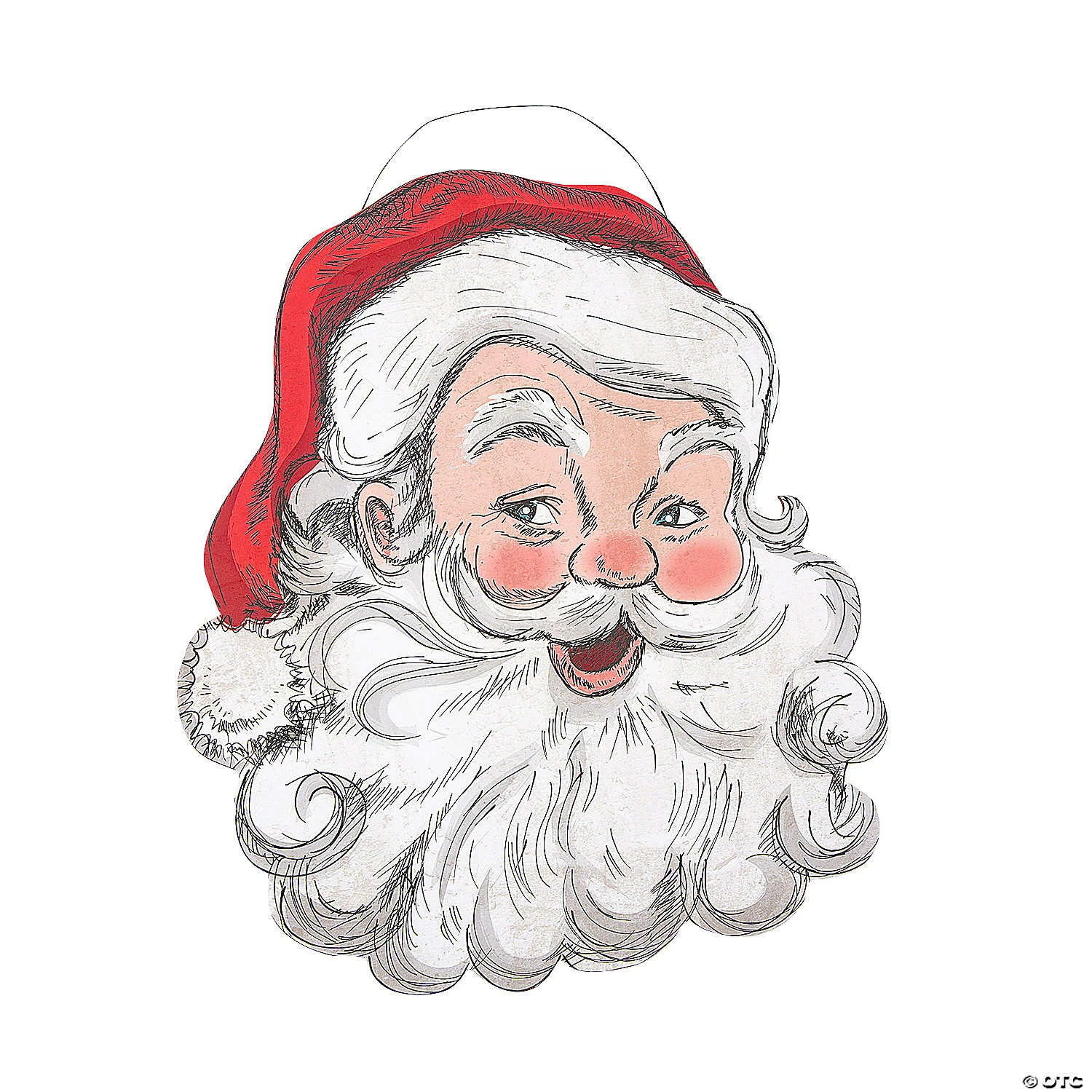 Retro Vintage 1950s-Style Santa Door Sign 2 Retro Vintage 1950s-Style Santa Door Sign - Image 2