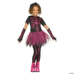 Skele-Girl Pink Child Costume