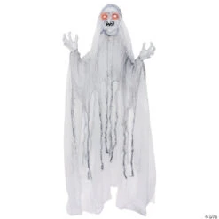 Spinning White Witch Halloween Decoration