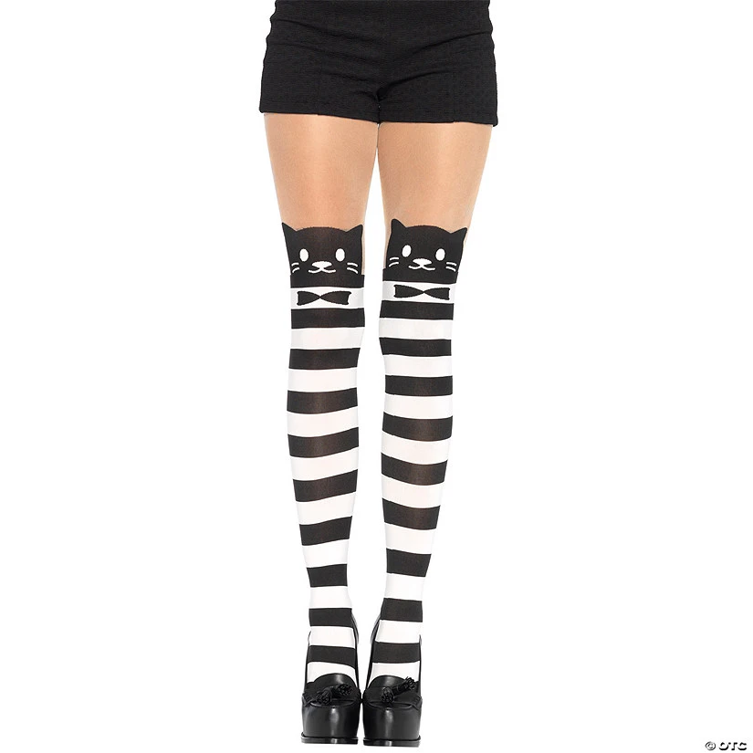 Striped Kitty Cat Tights 1 Striped Kitty Cat Tights