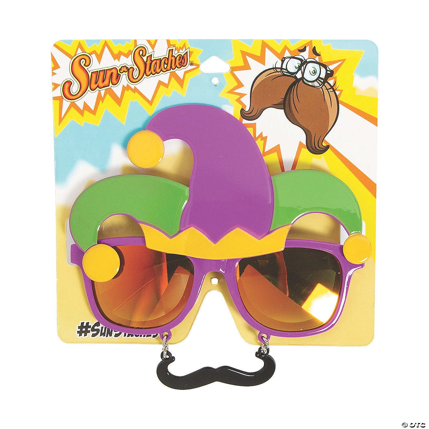 Sun-Staches<sup>®</sup> Mardi Gras Sunglasses - 1 Pc. 1 Sun-Staches<sup>®</sup> Mardi Gras Sunglasses - 1 Pc.