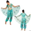 Women's Deluxe Aladdin™ Live Action Teal Jasmine Costume
