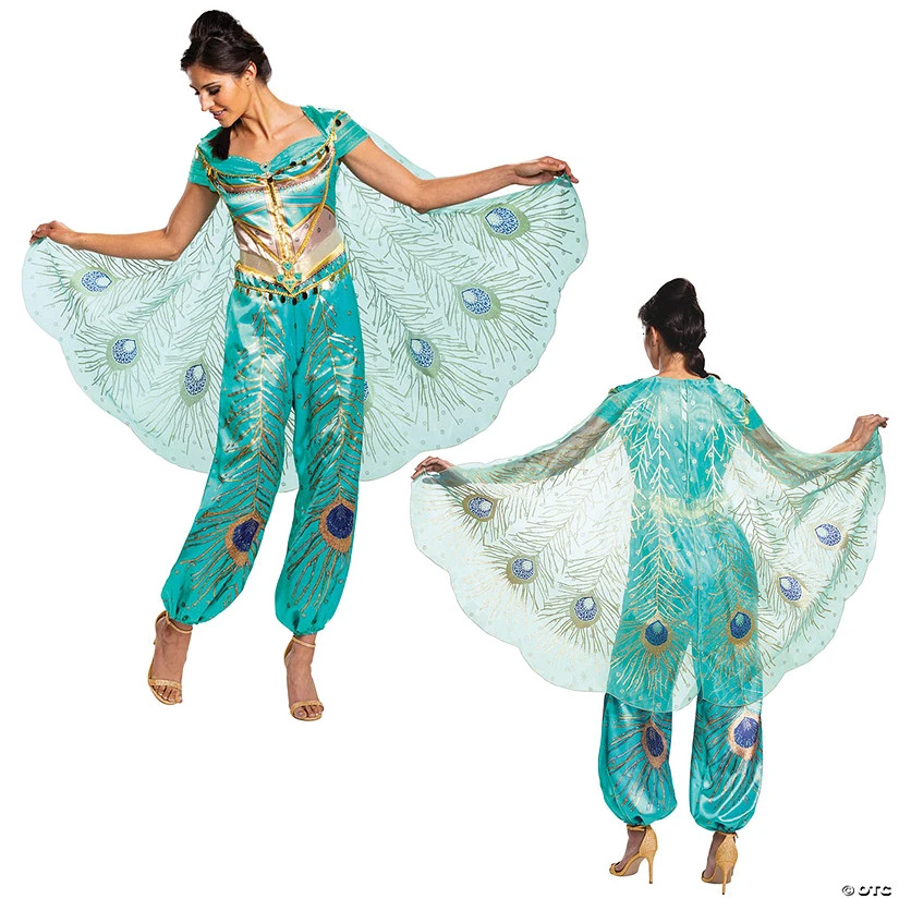 Women's Deluxe Aladdin™ Live Action Teal Jasmine Costume 1 Women's Deluxe Aladdin™ Live Action Teal Jasmine Costume