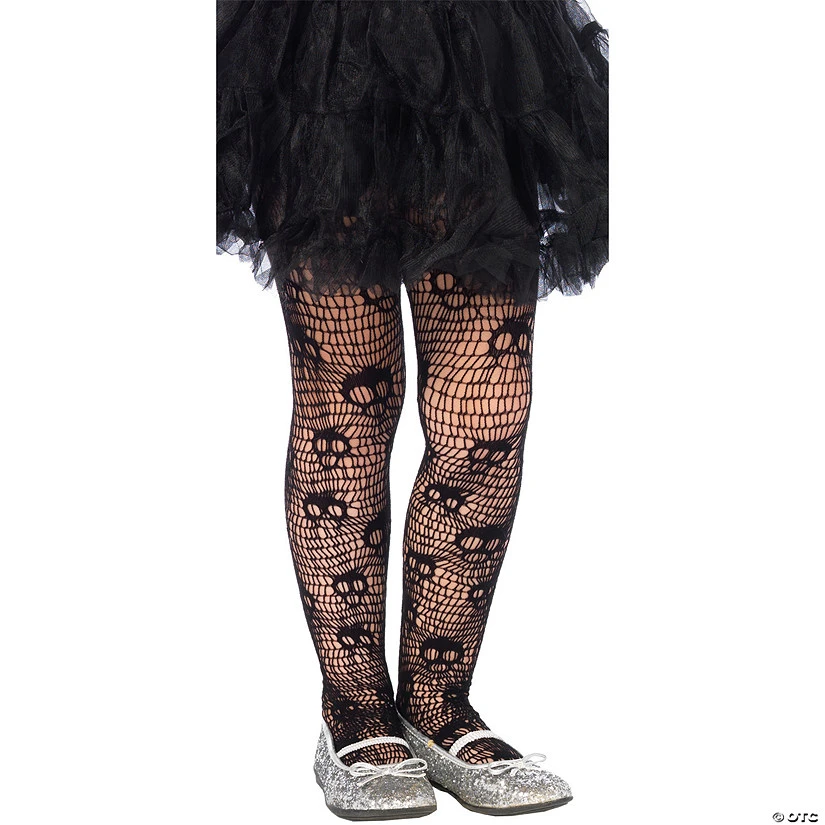 Women's Skull Striped Net Tights 1 Women's Skull Striped Net Tights