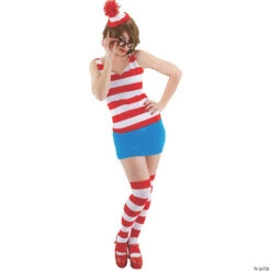 Women's Where's Waldo Dress Plus Size Costume - Large/XL