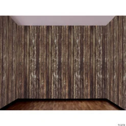 Wood Wall 100' Plastic Backdrop